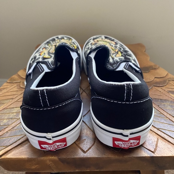 Vans Slip Ons Flame Skull - Picture 4 of 8